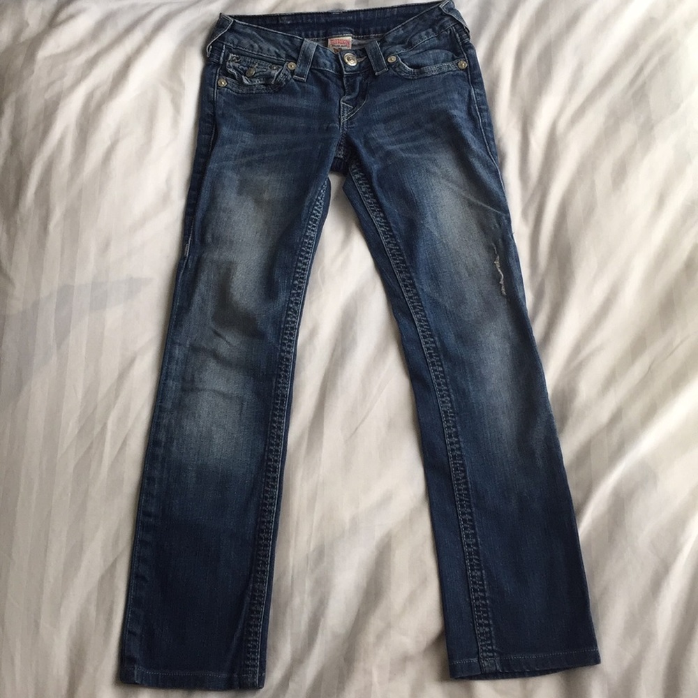 True Religion Low Rise Straight-leg Jeans
